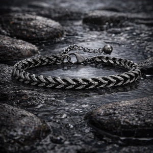 Bracelet Homme Maillons Épais Acier Street Style Gris Argenté Rock - bracelets métal homme GoHappy