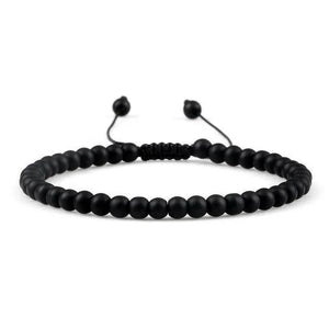 Bracelet de Perles d'Obsidienne Mauvais Œil - Bijoux GoHappy