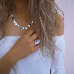 Bague Aphrodite en Pierre de Lune - Bijoux GoHappy