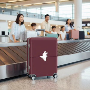 valise rigide bordeaux à roulettes motif lapin bagage cabine léger voyage GoHappy France