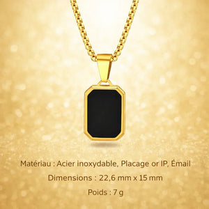 Collier Acier Pierre Naturelle Pendentif Tendance - collier homme GoHappy