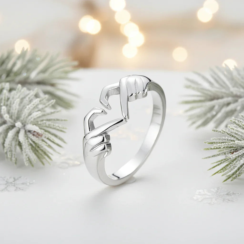 Bague en argent ou or Coeur Heartsign - bague femme GoHappy