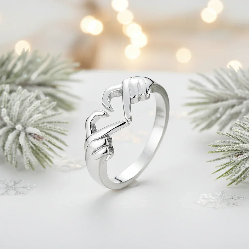 Bague en argent ou or Coeur Heartsign - bague femme GoHappy