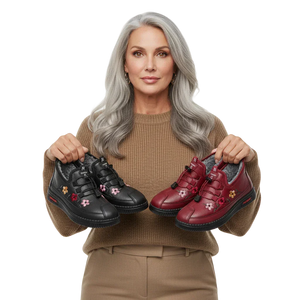 Baskets d'hiver brodées fleurs - Chaudes et confortables - chaussures de sport, sneakers GoHappy
