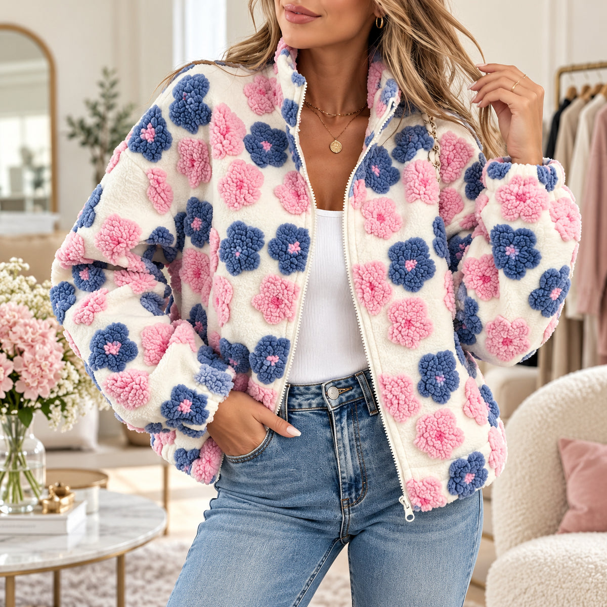 Bloom Days veste femme fleurie