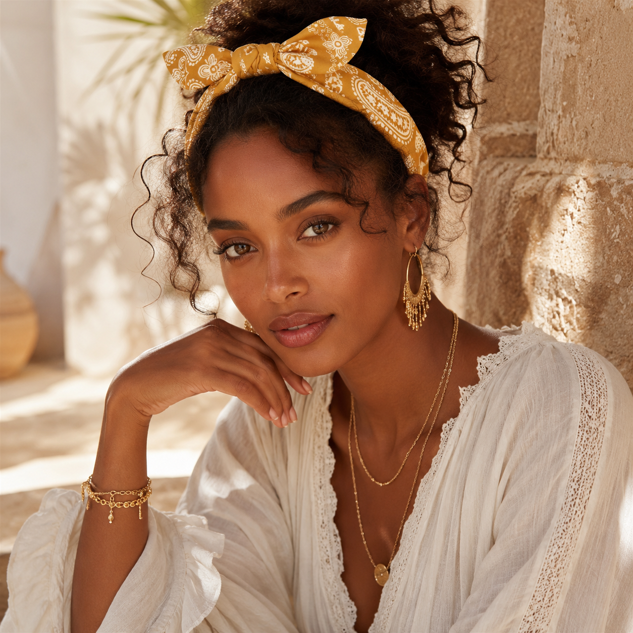 Boho Bow bandeau cheveux femme Paisley