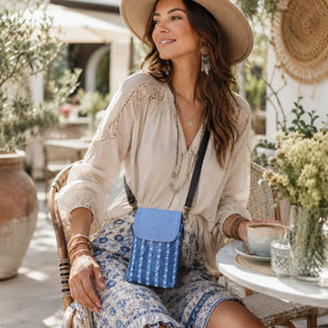 Boho Denim mini sac téléphone poches nomades - accessoires smartphone GoHappy
