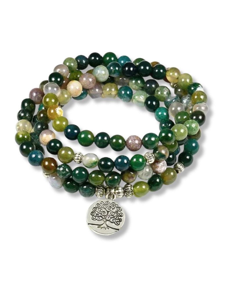 Bracelet MALA 108 perles vert - Bijoux GoHappy