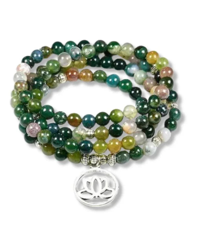 Bracelet MALA 108 perles vert - Bijoux GoHappy