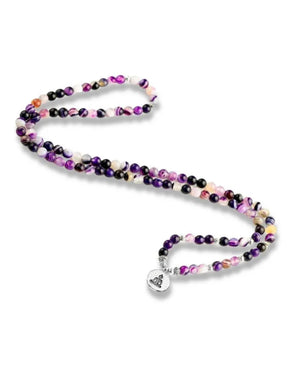 Bracelet MALA violet 108 perles Breloques au choix - Bijoux GoHappy
