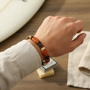 Pacific Lava bracelet homme pierres naturelles esprit surf - GoHappy