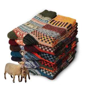 Chaussettes Laine Hiver Homme - Lot de 5 - chaussettes d'hiver GoHappy