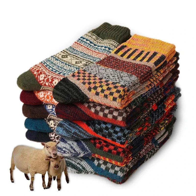 Chaussettes Laine Hiver Homme - Lot de 5 - chaussettes d'hiver GoHappy
