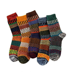 Chaussettes Laine Hiver Homme - Lot de 5 - chaussettes d'hiver GoHappy
