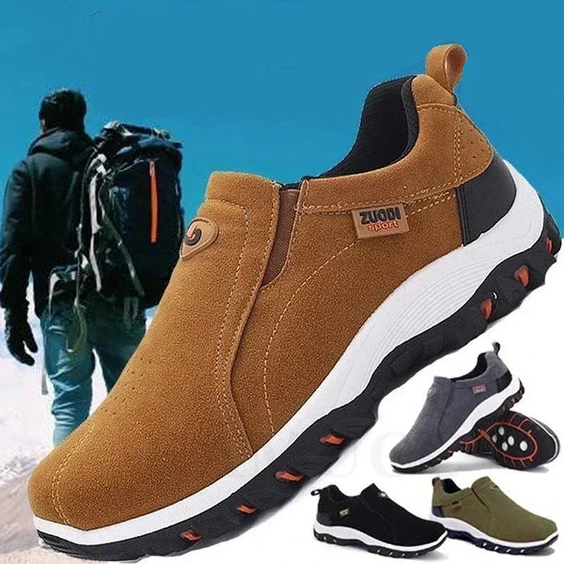 Chaussures Outdoor Homme, Sans Lacets, Confort et Adhérence, Tailles 38-49