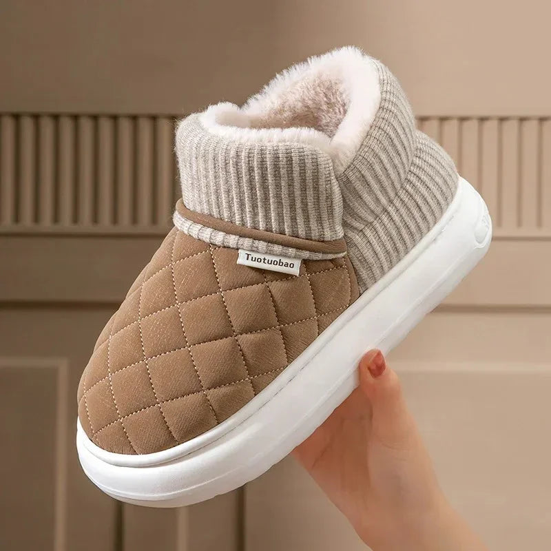 Chaussures chaudes matelassées en coton - Confort ultime pour l’hiver - Chaussons GoHappy