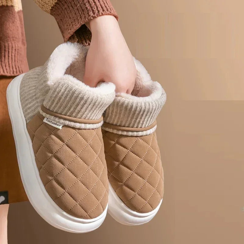 Chaussures chaudes matelassées en coton - Confort ultime pour l’hiver - Chaussons GoHappy