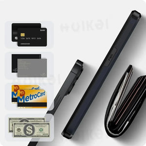 Coque iPhone toutes versions du 16 au 11 avec porte-cartes caché - coque pour smartphone GoHappy