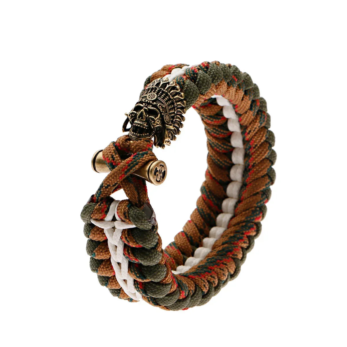 Bracelet Homme Viking Nordique Tressé Main Crâne Punk Antique - GoHappy France - bracelet homme GoHappy