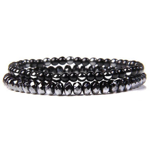 Bracelet multicouche en pierres naturelles pour hommes – Onyx, lave & hématite - Bijou Bracelet GoHappy