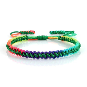 Bracelet Tressé Rainbow Nœuds Homme Femme Amitié Voyages Fêtes - Bijou Bracelet GoHappy