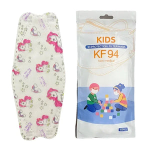 Masques KN95 enfant colorés 4 couches lot de 10 - Masques respiratoires GoHappy