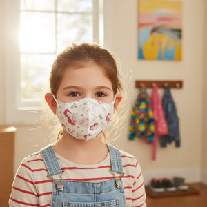 Masques KN95 enfant colorés 4 couches lot de 10 - Masques respiratoires GoHappy