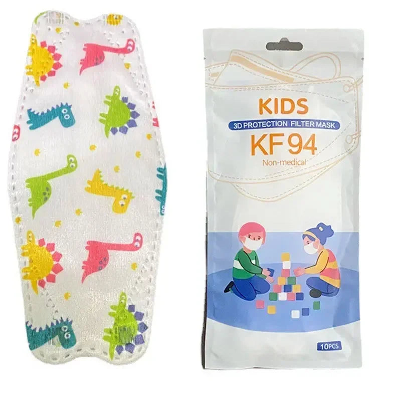 Masques KN95 enfant colorés 4 couches lot de 10 - Masques respiratoires GoHappy
