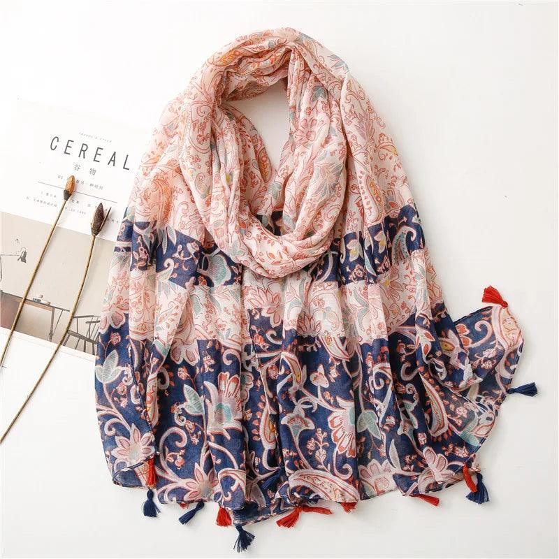64 Foulards en Coton Look Décontracté et Chic - foulard GoHappy