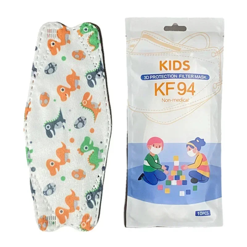 Masques KN95 enfant colorés 4 couches lot de 10 - Masques respiratoires GoHappy