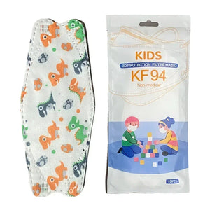 Masques KN95 enfant colorés 4 couches lot de 10 - Masques respiratoires GoHappy