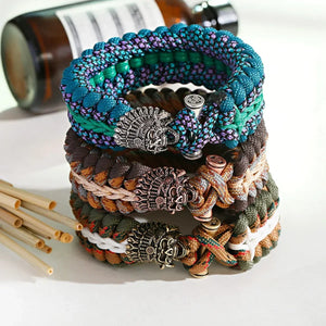 Bracelet Homme Viking Nordique Tressé Main Crâne Punk Antique - GoHappy France - bracelet homme GoHappy