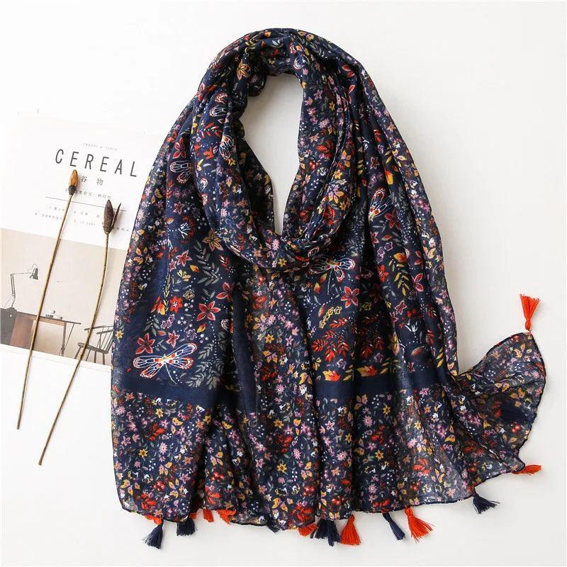64 Foulards en Coton Look Décontracté et Chic - foulard GoHappy