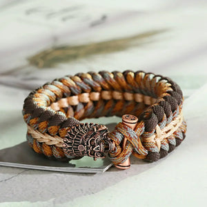 Bracelet Homme Viking Nordique Tressé Main Crâne Punk Antique - GoHappy France - bracelet homme GoHappy