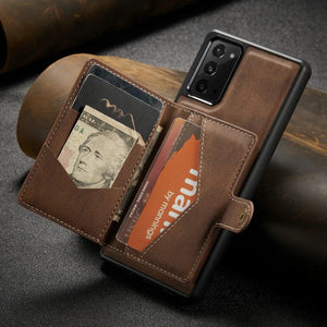 Étui portefeuille magnétique cuir Samsung Galaxy, Coque porte-cartes - coque pour smartphone GoHappy