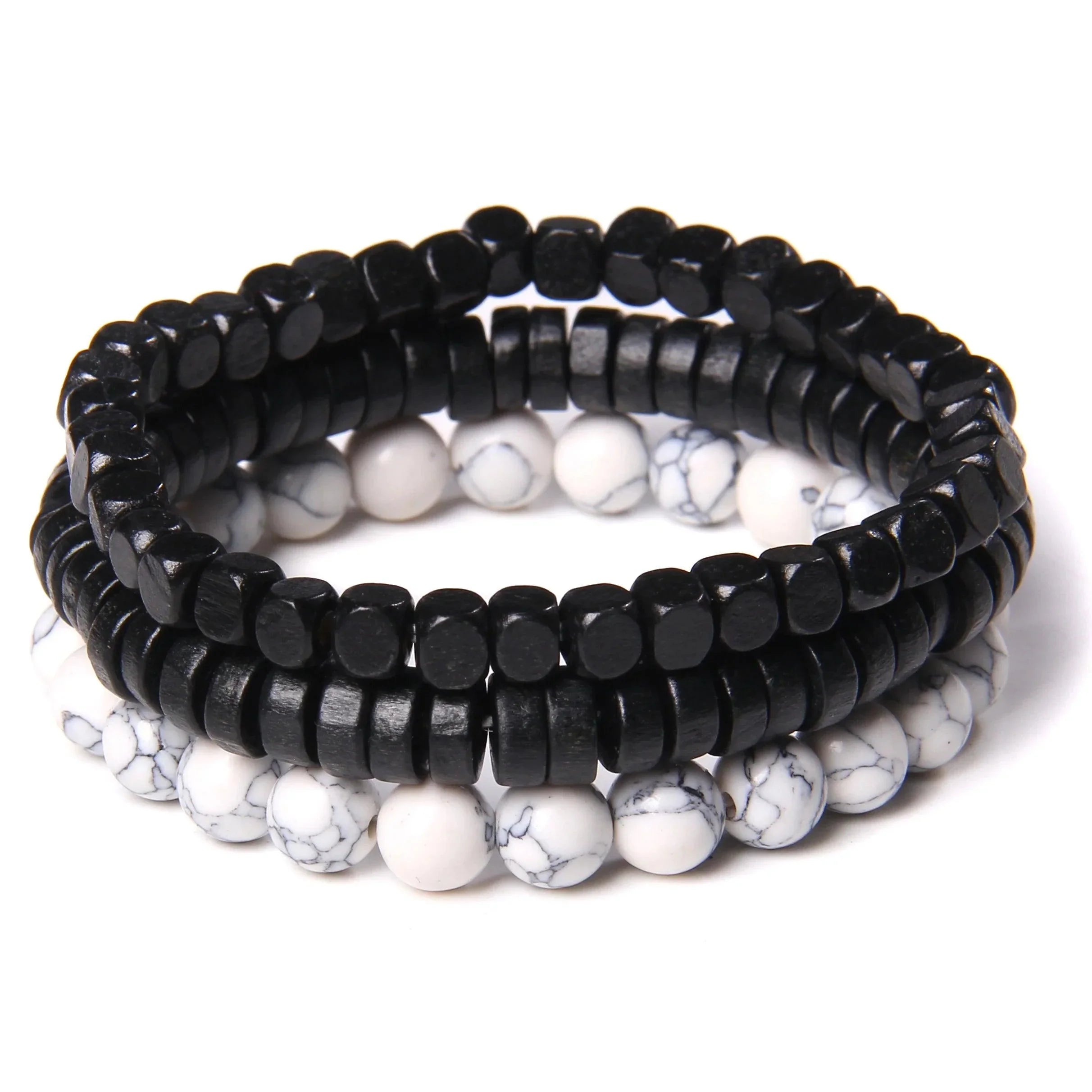 Bracelet multicouche en pierres naturelles pour hommes – Onyx, lave & hématite - Bijou Bracelet GoHappy