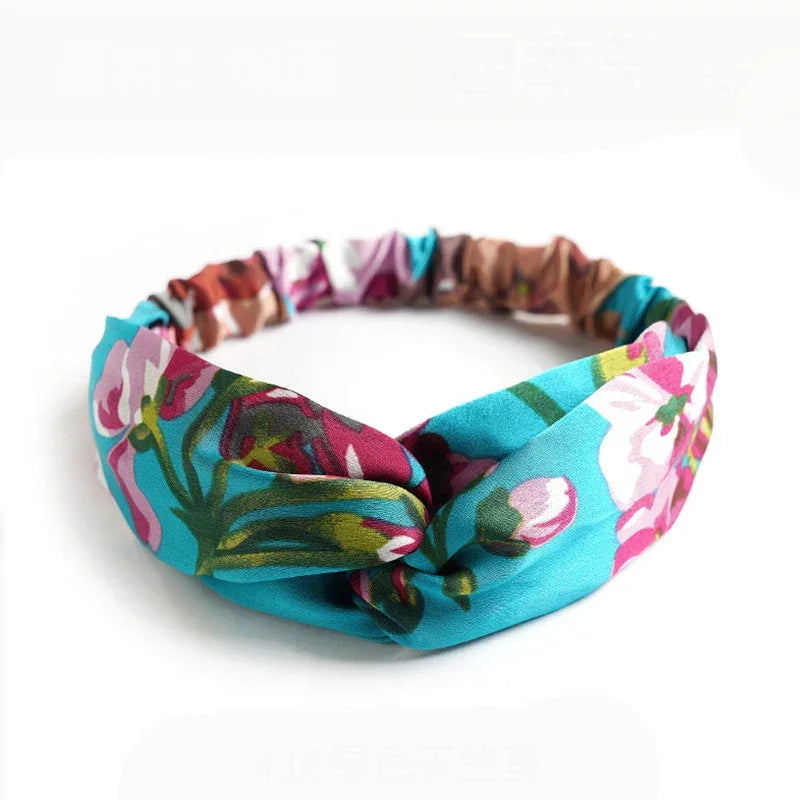 Bandeau Twist Riviera – Bohème Chic Imprimé Femme