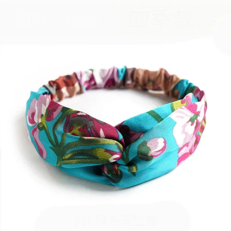 Bandeau Twist Riviera – Bohème Chic Imprimé Femme - bandeau de tête GoHappy