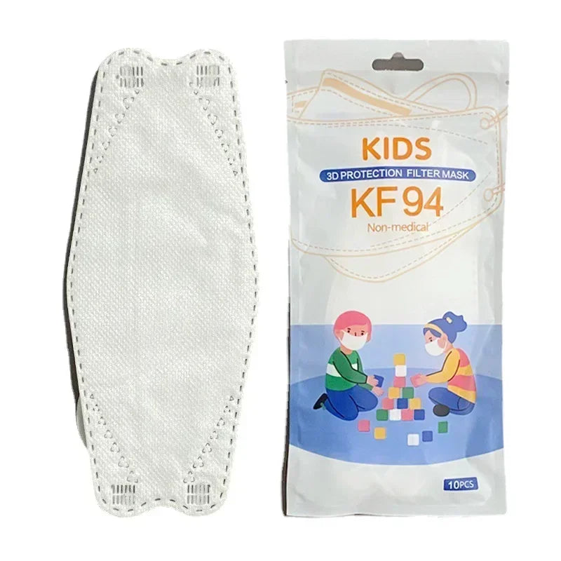 Masques KN95 enfant colorés 4 couches lot de 10 - Masques respiratoires GoHappy