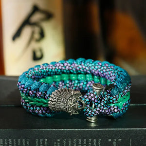Bracelet Homme Viking Nordique Tressé Main Crâne Punk Antique - GoHappy France - bracelet homme GoHappy