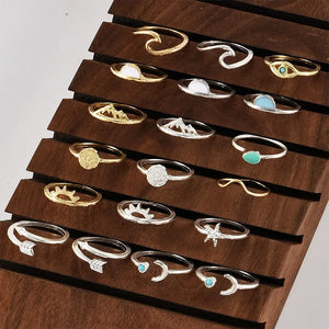 Set de 19 bagues Surf Style - Esprit Bohème et Aventure - bague GoHappy
