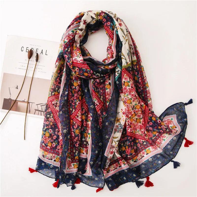 64 Foulards en Coton Look Décontracté et Chic - foulard GoHappy
