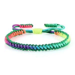 Bracelet Tressé Rainbow Nœuds Homme Femme Amitié Voyages Fêtes - Bijou Bracelet GoHappy