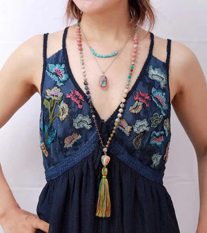 Collier Chapelet de Méditation en Pierres Naturelles - Bijou Collier GoHappy