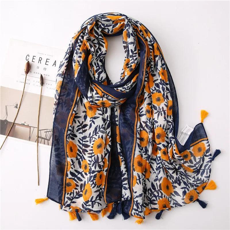 64 Foulards en Coton Look Décontracté et Chic - foulard GoHappy