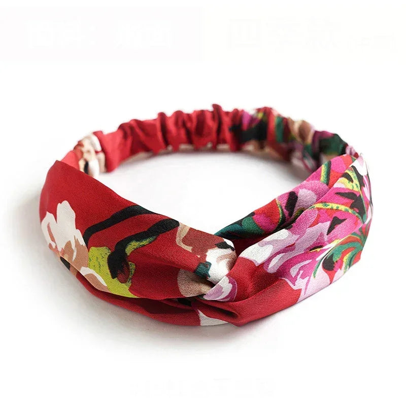 Bandeau Twist Riviera – Bohème Chic Imprimé Femme - bandeau de tête GoHappy