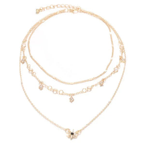 Lune d’Or collier multi-rangs étoilé raffiné - collier femme GoHappy