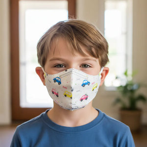 Masques KN95 enfant colorés 4 couches lot de 10 - Masques respiratoires GoHappy