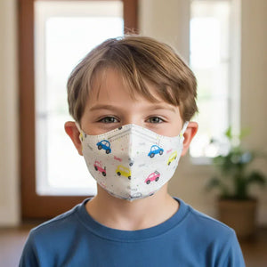 Masques KN95 enfant colorés 4 couches lot de 10 - Masques respiratoires GoHappy