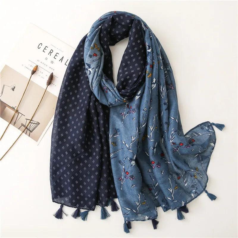 64 Foulards en Coton Look Décontracté et Chic - foulard GoHappy
